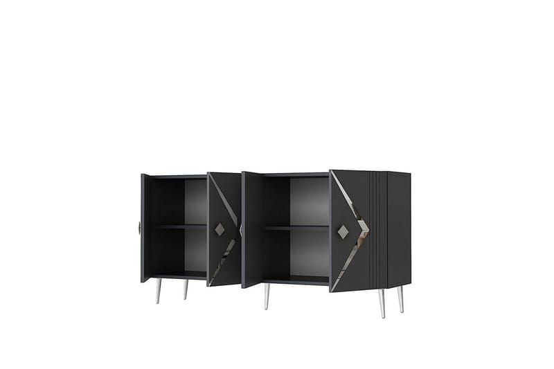 Elvon Konsolbord 150 cm - Antracit/Sølv - Møbler - Borde - Aflastningsbord - Entrébord