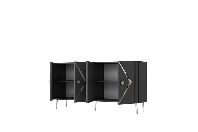 Elvon Konsolbord 150 cm - Antracit/Sølv - Møbler - Borde - Aflastningsbord - Entrébord