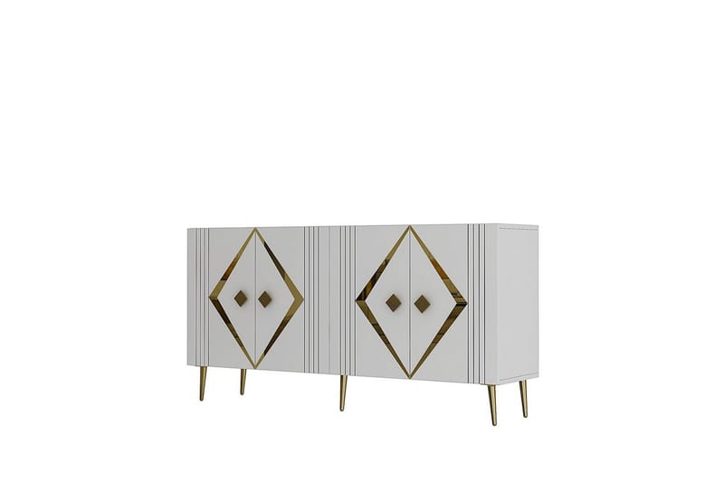 Elvon Konsolbord 150 cm - Hvid/Guld - Møbler - Borde - Aflastningsbord - Entrébord