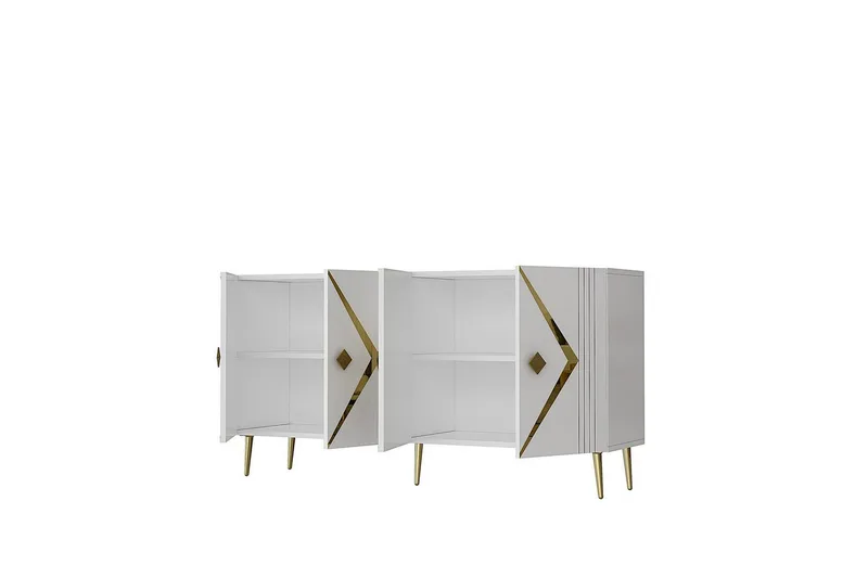 Elvon Konsolbord 150 cm - Hvid/Guld - Møbler - Borde - Aflastningsbord - Entrébord