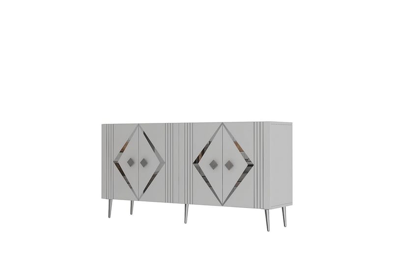 Elvon Konsolbord 150 cm - Hvid/Sølv - Møbler - Borde - Aflastningsbord - Entrébord