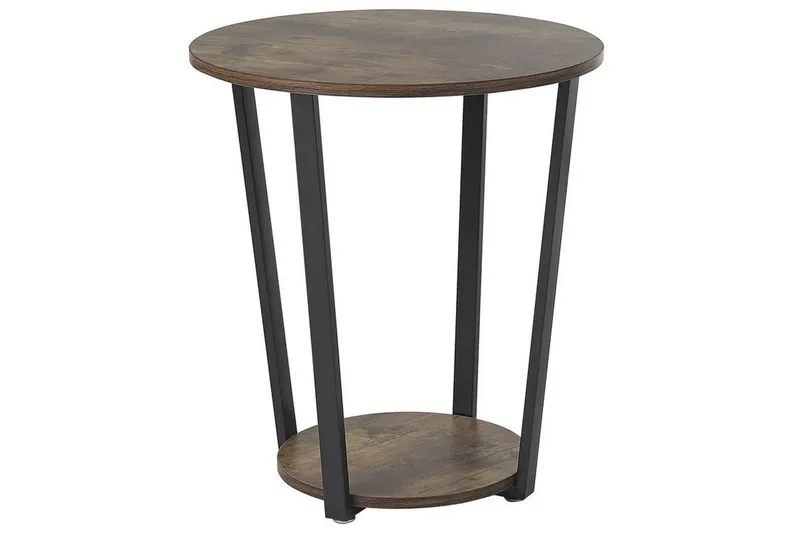 Emmalee Sidebord 50 cm, Mørkt træ/Sort