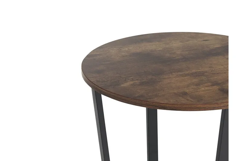 Emmalee Sidebord 50 cm - Mørkt træ/Sort - Møbler - Borde - Aflastningsbord - Lampebord