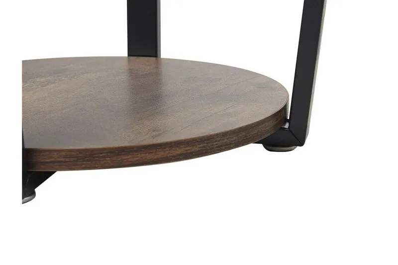 Emmalee Sidebord 50 cm - Mørkt træ/Sort - Møbler - Borde - Aflastningsbord - Lampebord