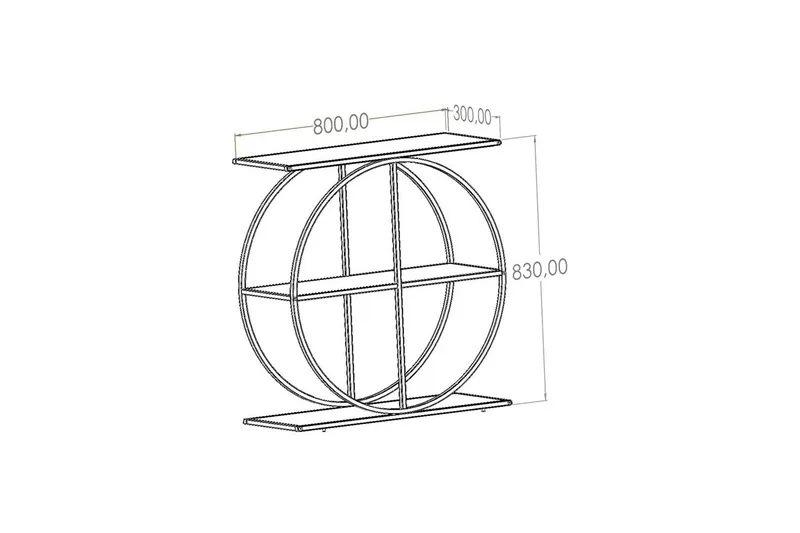 Ennuvolat Konsolbord 80 cm - Natur/Gennemsigtig - Møbler - Borde - Aflastningsbord - Entrébord