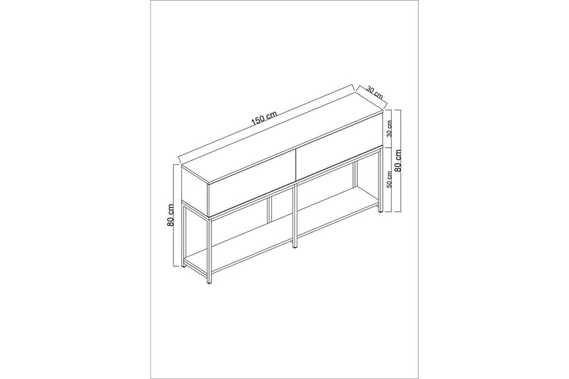 Dorlord Konsolbord 150 cm - Sort/Guld - Møbler - Borde - Aflastningsbord - Entrébord