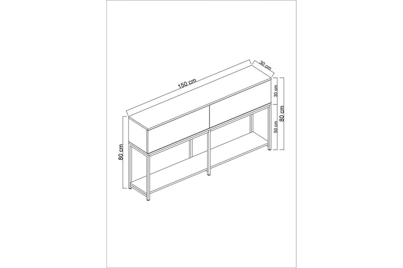 Dorlord Konsolbord 150 cm - Sort/Guld - Entrébord - Konsolbord & sidebord