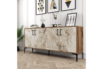 Levents Konsolbord 180 cm - Valnød/Beige/Sort - Møbler - Borde - Aflastningsbord - Entrébord