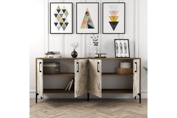 Levents Konsolbord 180 cm - Valnød/Beige/Sort - Møbler - Borde - Aflastningsbord - Entrébord