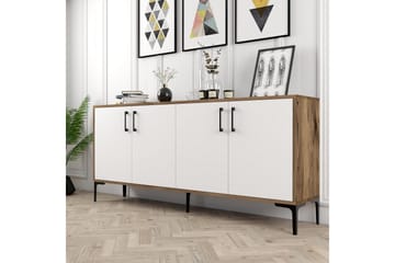 Levents Konsolbord 180 cm - Valnød/Hvid/Sort - Møbler - Borde - Aflastningsbord - Entrébord