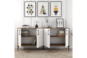 Levents Konsolbord 180 cm - Valnød/Hvid/Sort - Møbler - Borde - Aflastningsbord - Entrébord