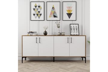 Levents Konsolbord 180 cm - Valnød/Hvid/Sort - Møbler - Borde - Aflastningsbord - Entrébord