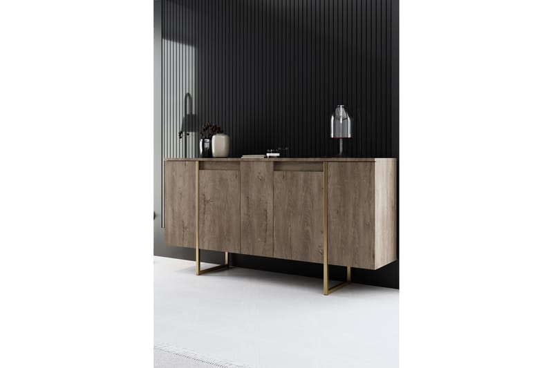 Luxe Konsolbord 160 cm - Brun/guld - Entrébord - Konsolbord & sidebord