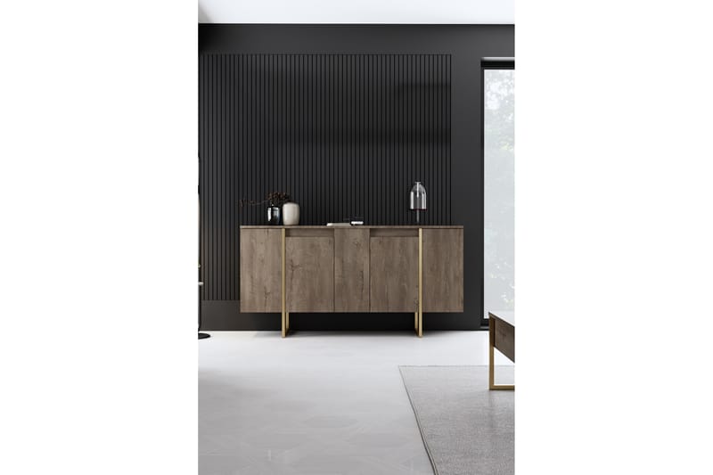 Luxe Konsolbord 160 cm - Brun/guld - Møbler - Borde - Aflastningsbord - Entrébord