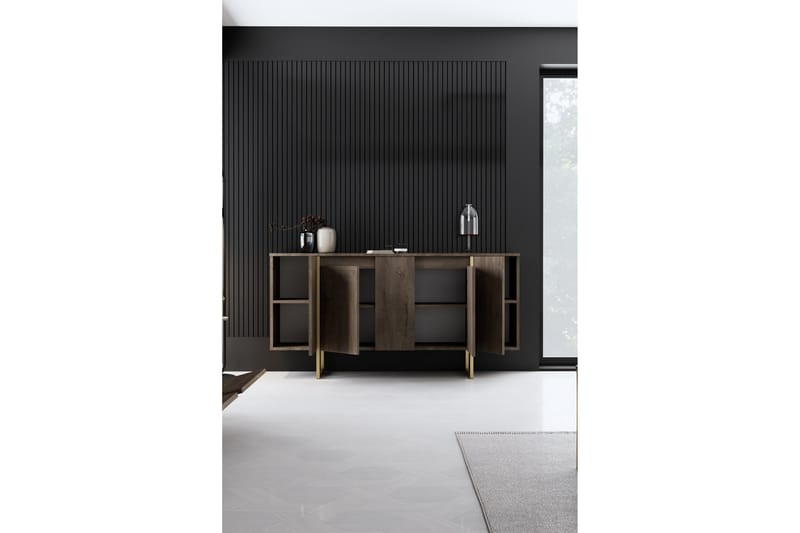 Luxe Konsolbord 160 cm - Brun/guld - Møbler - Borde - Aflastningsbord - Entrébord