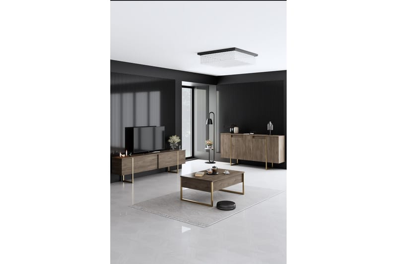 Luxe Konsolbord 160 cm - Brun/guld - Entrébord - Konsolbord & sidebord