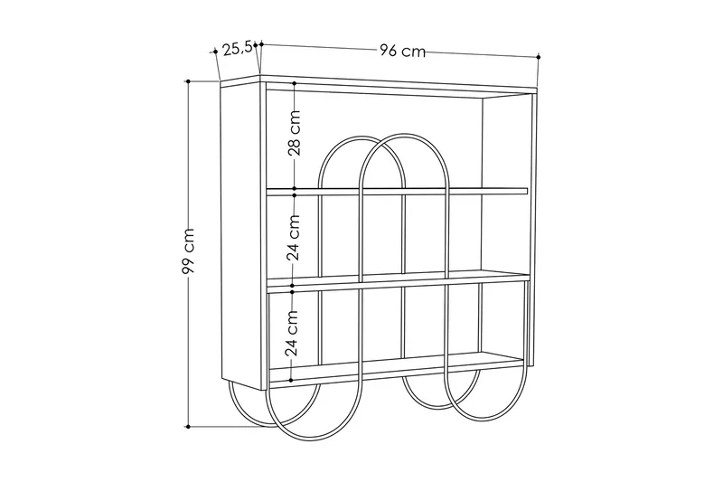 Riskalen Konsolbord - Hvid - Møbler - Borde - Aflastningsbord - Entrébord