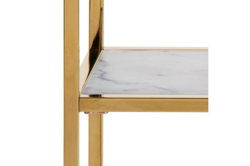Epiffer Konsolbord 80 cm - Glas/Hvid/Guld - Entrébord - Konsolbord & sidebord