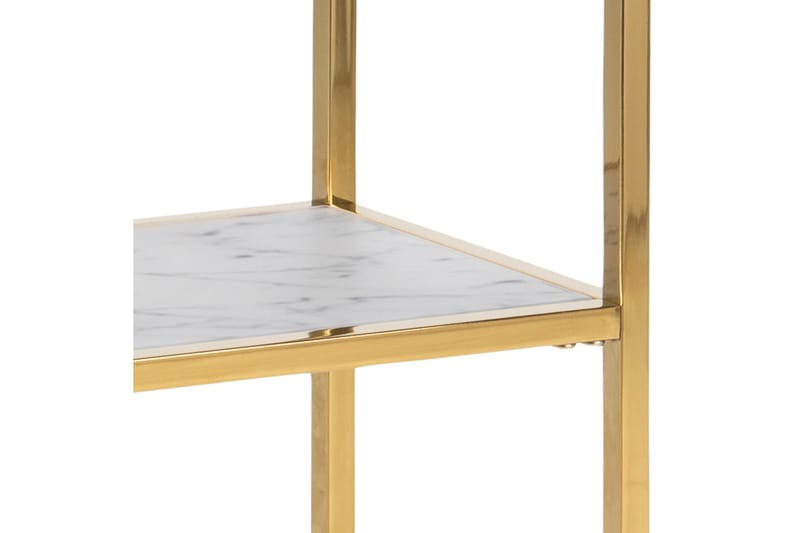 Epiffer Konsolbord 80 cm - Glas/Hvid/Guld - Entrébord - Konsolbord & sidebord