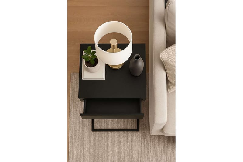Erya Sidebord 42x120 cm - Sort - Møbler - Borde - Aflastningsbord - Lampebord