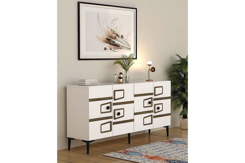Esta Konsolbord 150 cm - Mellemfarvet træ/Hvid - Møbler - Borde - Aflastningsbord - Entrébord