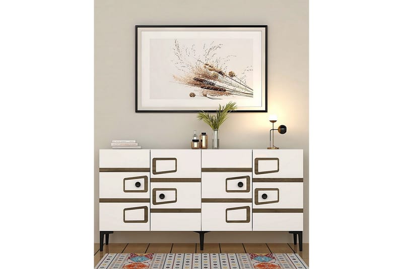 Esta Konsolbord 150 cm - Mellemfarvet træ/Hvid - Møbler - Borde - Aflastningsbord - Entrébord