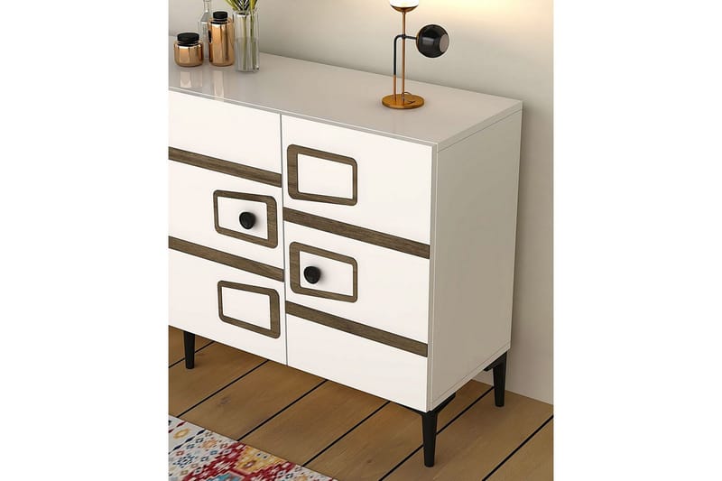Esta Konsolbord 150 cm - Mellemfarvet træ/Hvid - Møbler - Borde - Aflastningsbord - Entrébord