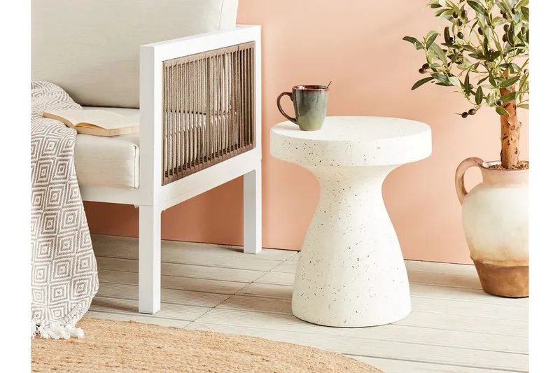 Faber Sidebord 39 cm - Hvid - Møbler - Borde - Aflastningsbord - Lampebord