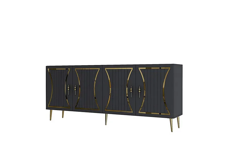 Falra Konsolbord 150 cm - Antracit/Guld - Møbler - Borde - Aflastningsbord - Entrébord