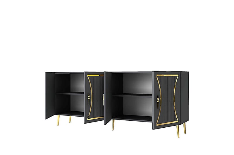 Falra Konsolbord 150 cm - Antracit/Guld - Møbler - Borde - Aflastningsbord - Entrébord