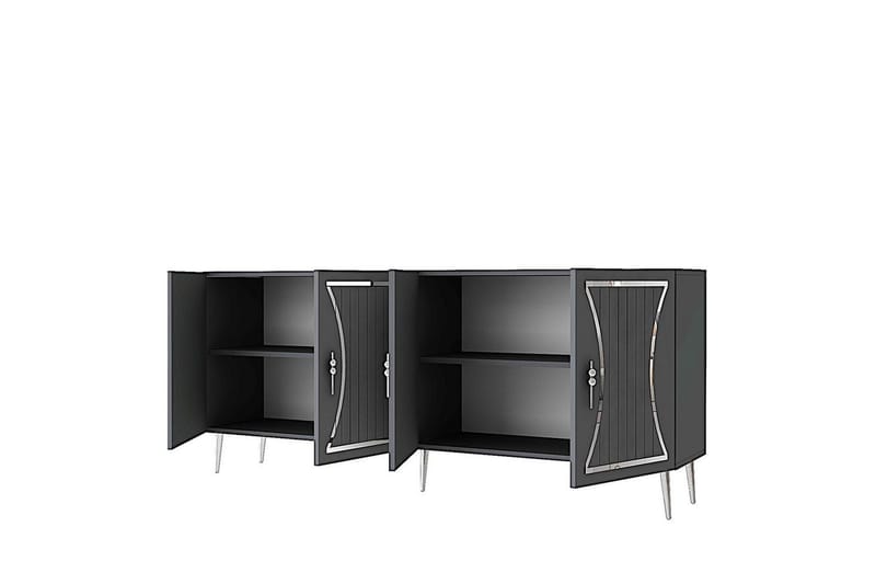 Falra Konsolbord 150 cm - Antracit/Sølv - Møbler - Borde - Aflastningsbord - Entrébord