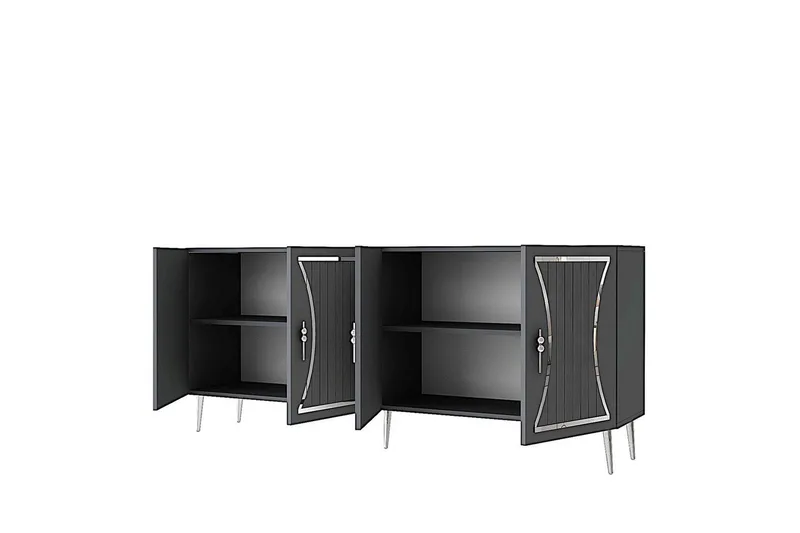 Falra Konsolbord 150 cm - Antracit/Sølv - Møbler - Borde - Aflastningsbord - Entrébord