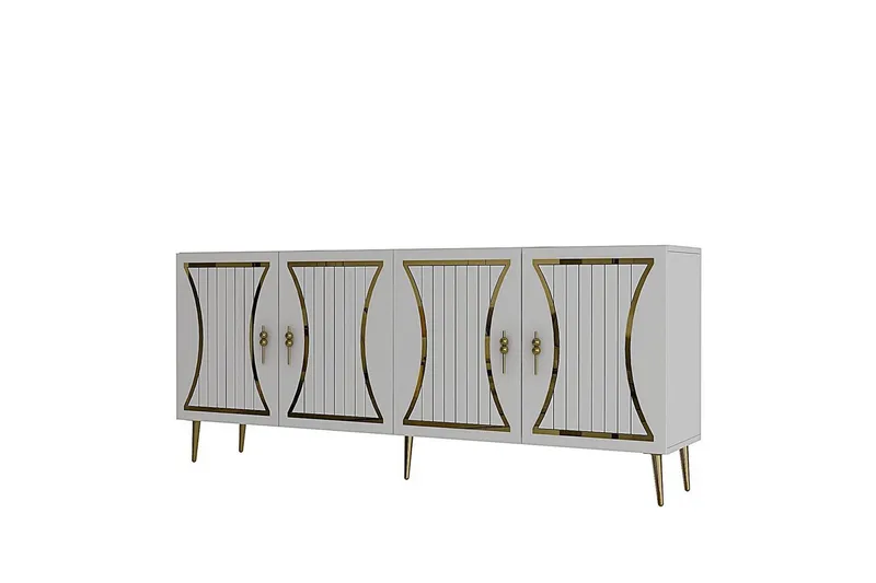 Falra Konsolbord 150 cm - Hvid/Guld - Møbler - Borde - Aflastningsbord - Entrébord