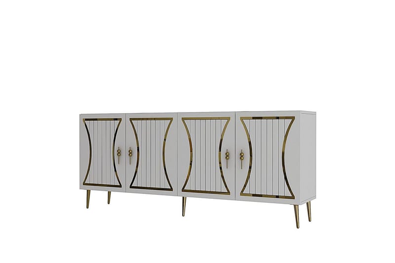 Falra Konsolbord 150 cm, Hvid/Guld