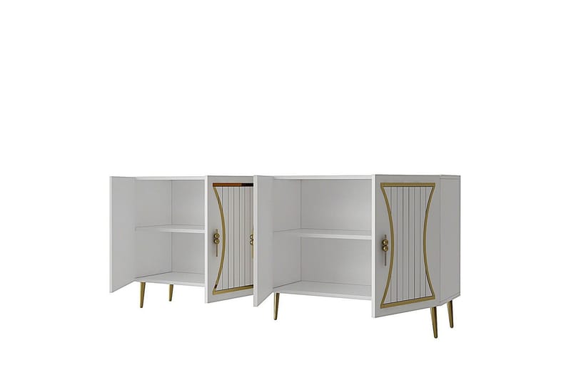 Falra Konsolbord 150 cm - Hvid/Guld - Møbler - Borde - Aflastningsbord - Entrébord