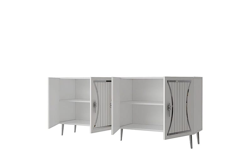 Falra Konsolbord 150 cm - Hvid/Sølv - Møbler - Borde - Aflastningsbord - Entrébord