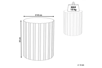 Farrimond Sidebord 45 cm - Hvid - Møbler - Borde - Aflastningsbord - Lampebord
