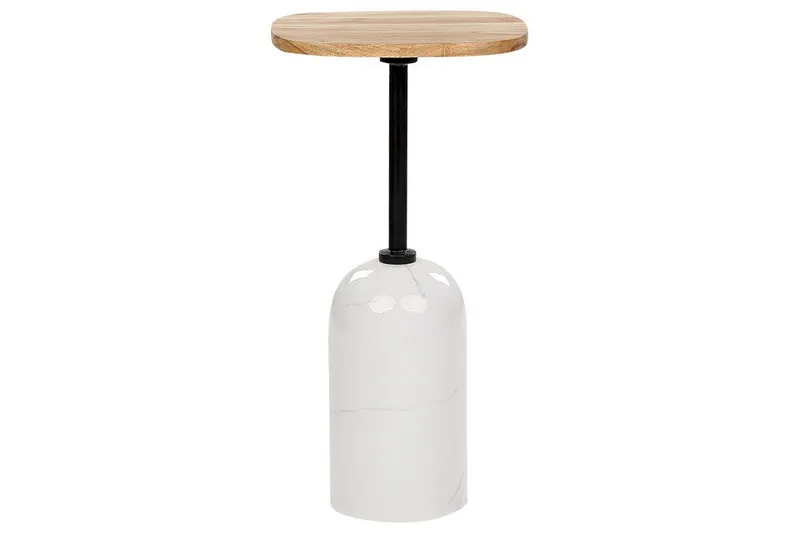 Faust Sidebord 30 cm, Hvid/Lyst træ