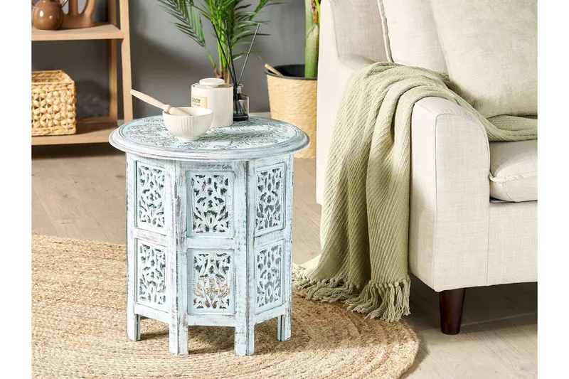 Favio Sidebord 45 cm - Blå - Møbler - Borde - Aflastningsbord - Lampebord