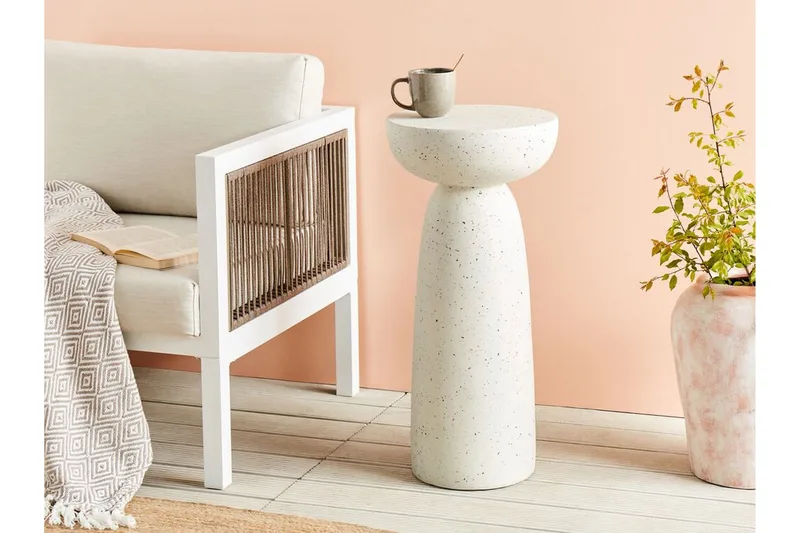 Fayanna Sidebord 33 cm - Hvid - Møbler - Borde - Aflastningsbord - Lampebord