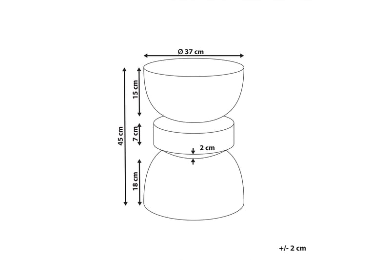 Felis Sidebord 37 cm - Rød - Møbler - Borde - Aflastningsbord - Lampebord