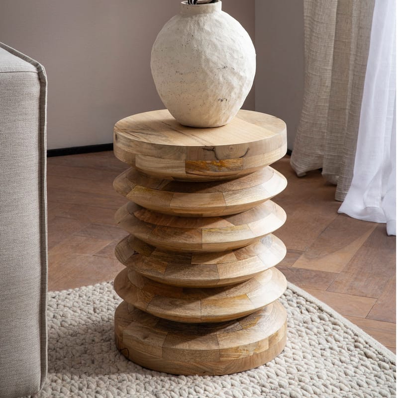 Fenena Sidebord 35 cm - Varm lysebrun - Møbler - Borde - Aflastningsbord - Lampebord