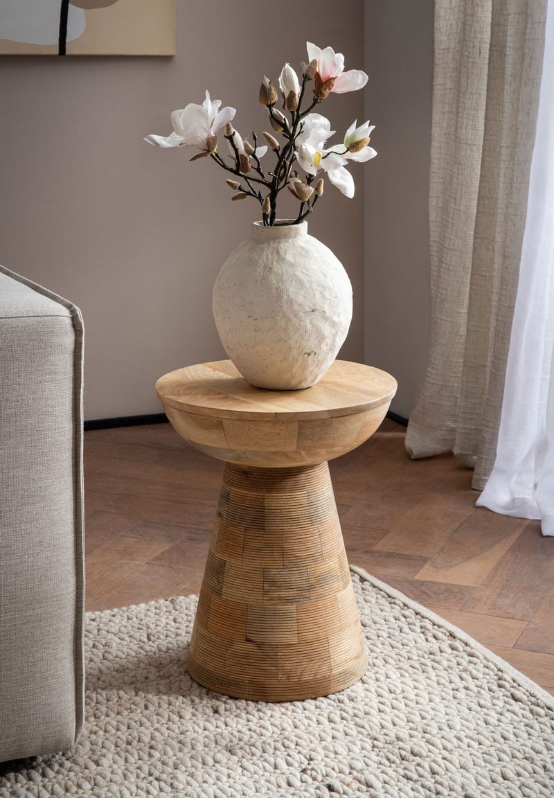 Fenilo Sidebord 37 cm - naturligt bleget lyst mangotræ - Møbler - Borde - Aflastningsbord - Konsolbord & sidebord