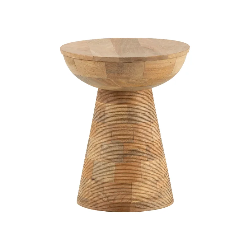 Fenilo Sidebord 37 cm, naturligt bleget lyst mangotræ