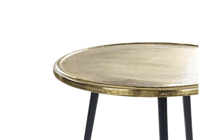 Ferdinanda Sidebord 43 cm - Guld/Sort - Møbler - Borde - Aflastningsbord - Lampebord