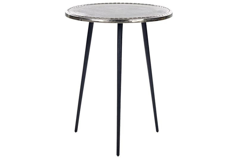 Ferdinanda Sidebord 43 cm - Sølv/Sort - Møbler - Borde - Aflastningsbord - Lampebord