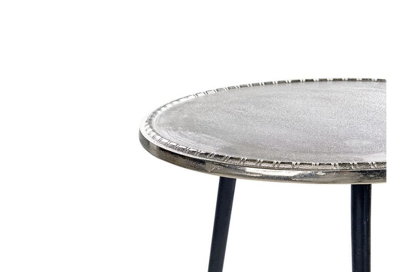 Ferdinanda Sidebord 43 cm - Sølv/Sort - Møbler - Borde - Aflastningsbord - Lampebord
