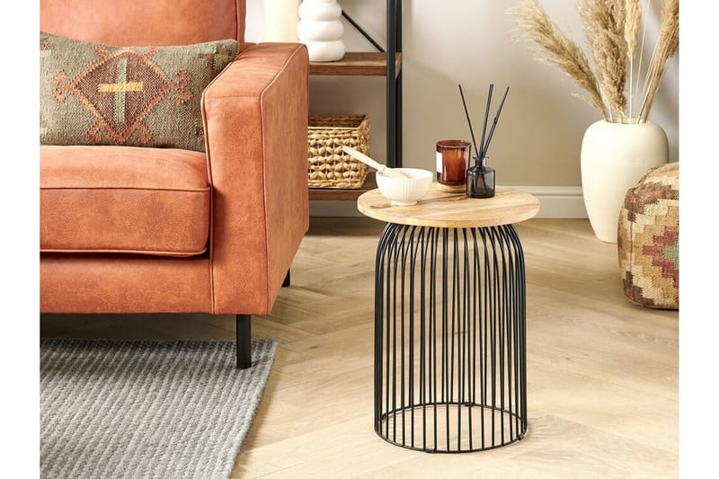 Ferron Sidebord 36 cm - Lyst træ/Sort - Møbler - Borde - Aflastningsbord - Lampebord