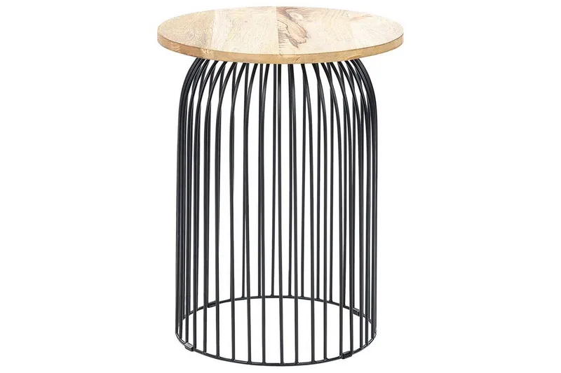 Ferron Sidebord 36 cm, Lyst træ/Sort