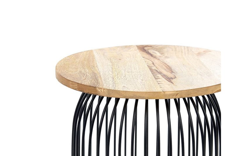 Ferron Sidebord 36 cm - Lyst træ/Sort - Møbler - Borde - Aflastningsbord - Lampebord